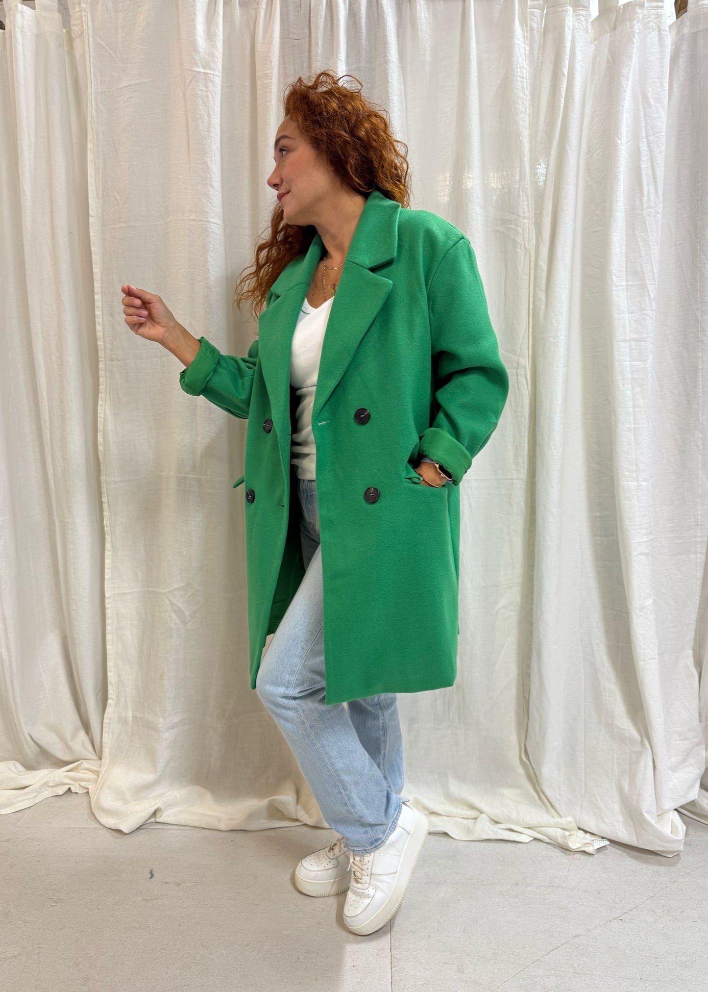 OVER SIZED BOLD JACKET ~ GREEN
