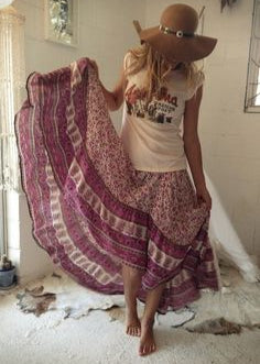 Spell & The Gypsy Collective Castaway Skirt in Plum