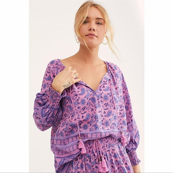 Spell & The Gypsy Collective Journey Blouse in Mulberry