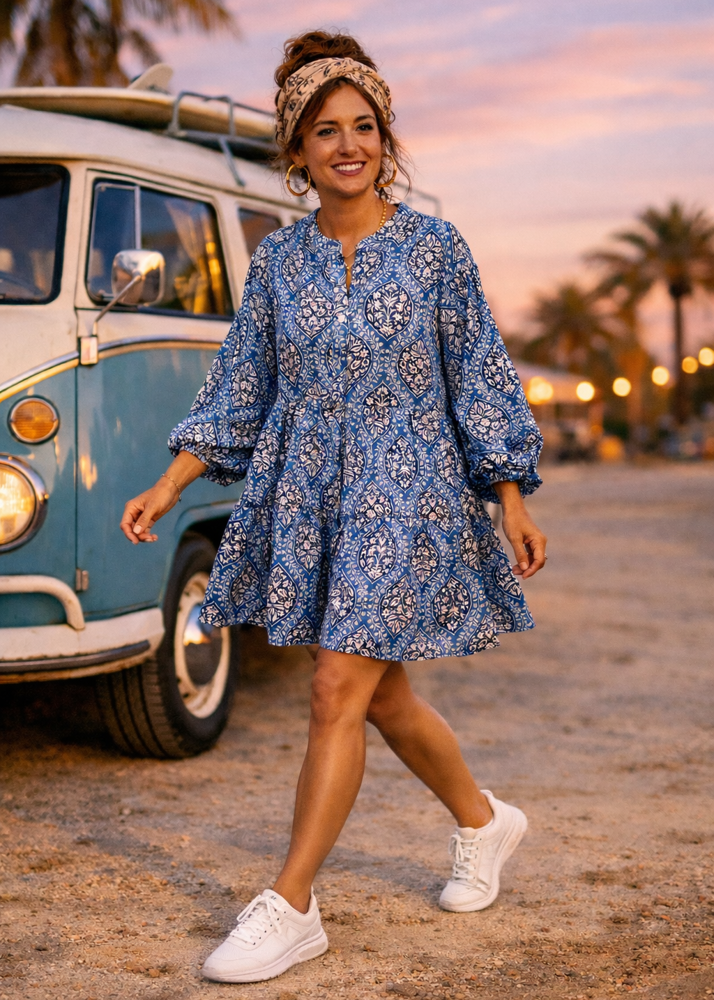 Blue Horizon Babydoll Dress