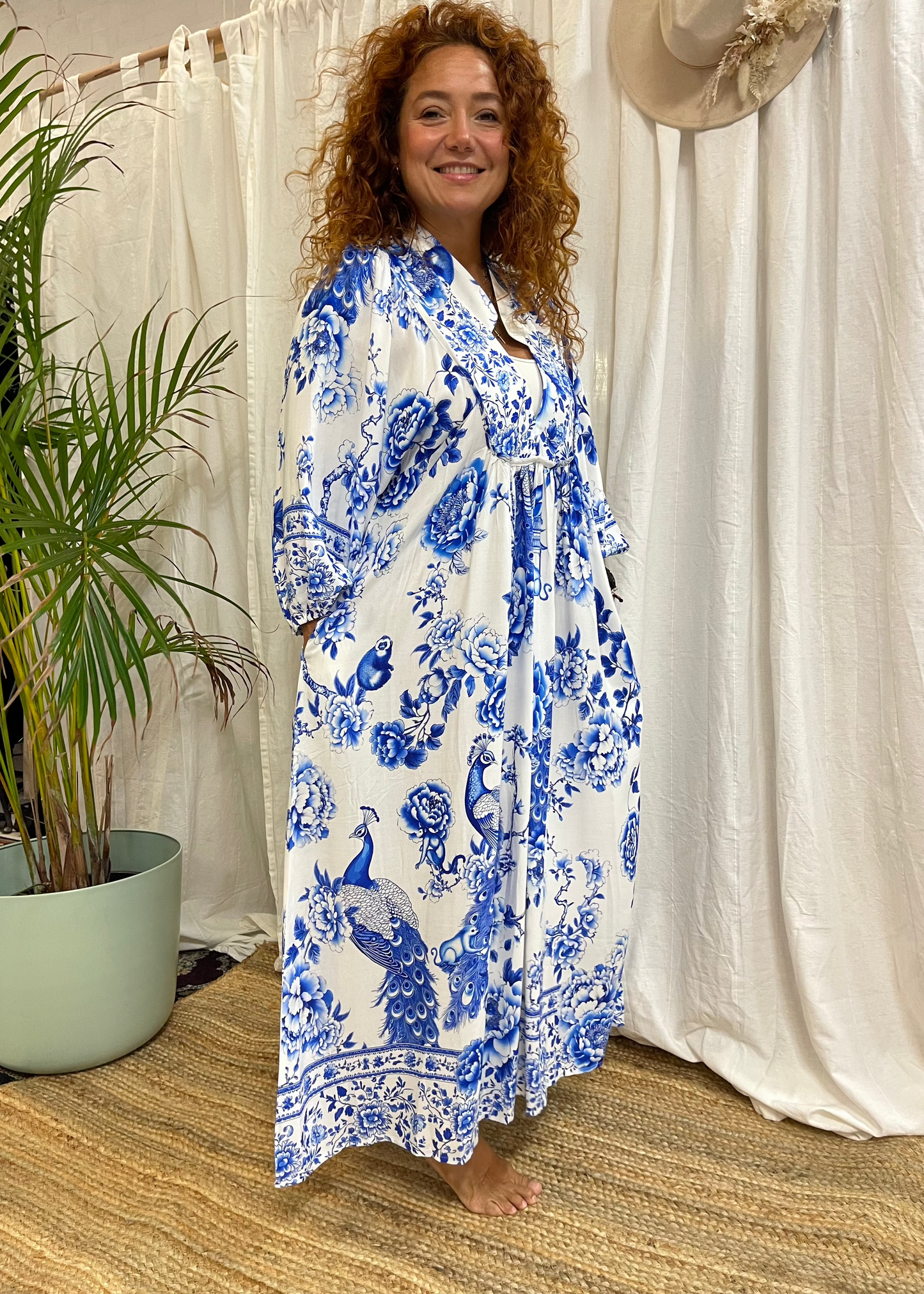 DREAM CATCHER PEACOCK MIDI DRESS
