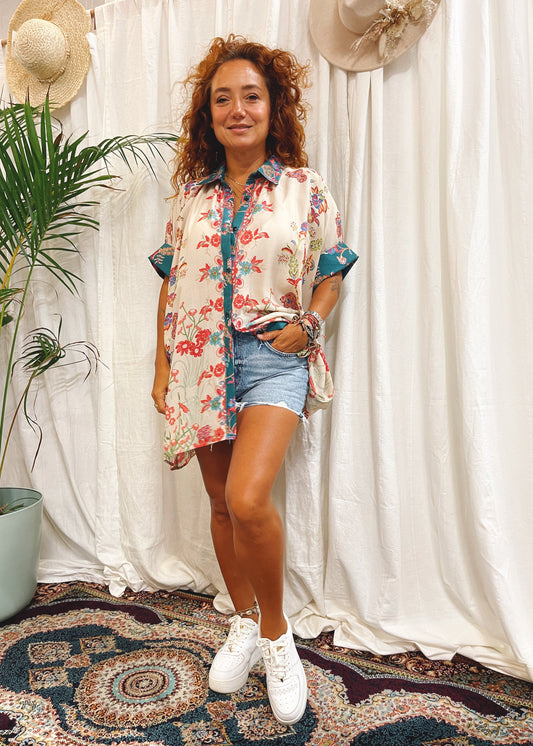 LULU SOUL BARCELONA KAFTAN SHIRT ~ SAND