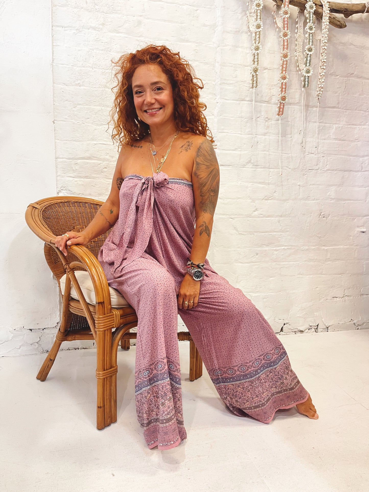 GODDESS DOOR TIE PANTSUIT ~ DUSK