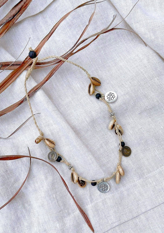 COWRIE SHELL COIN NECKLACE