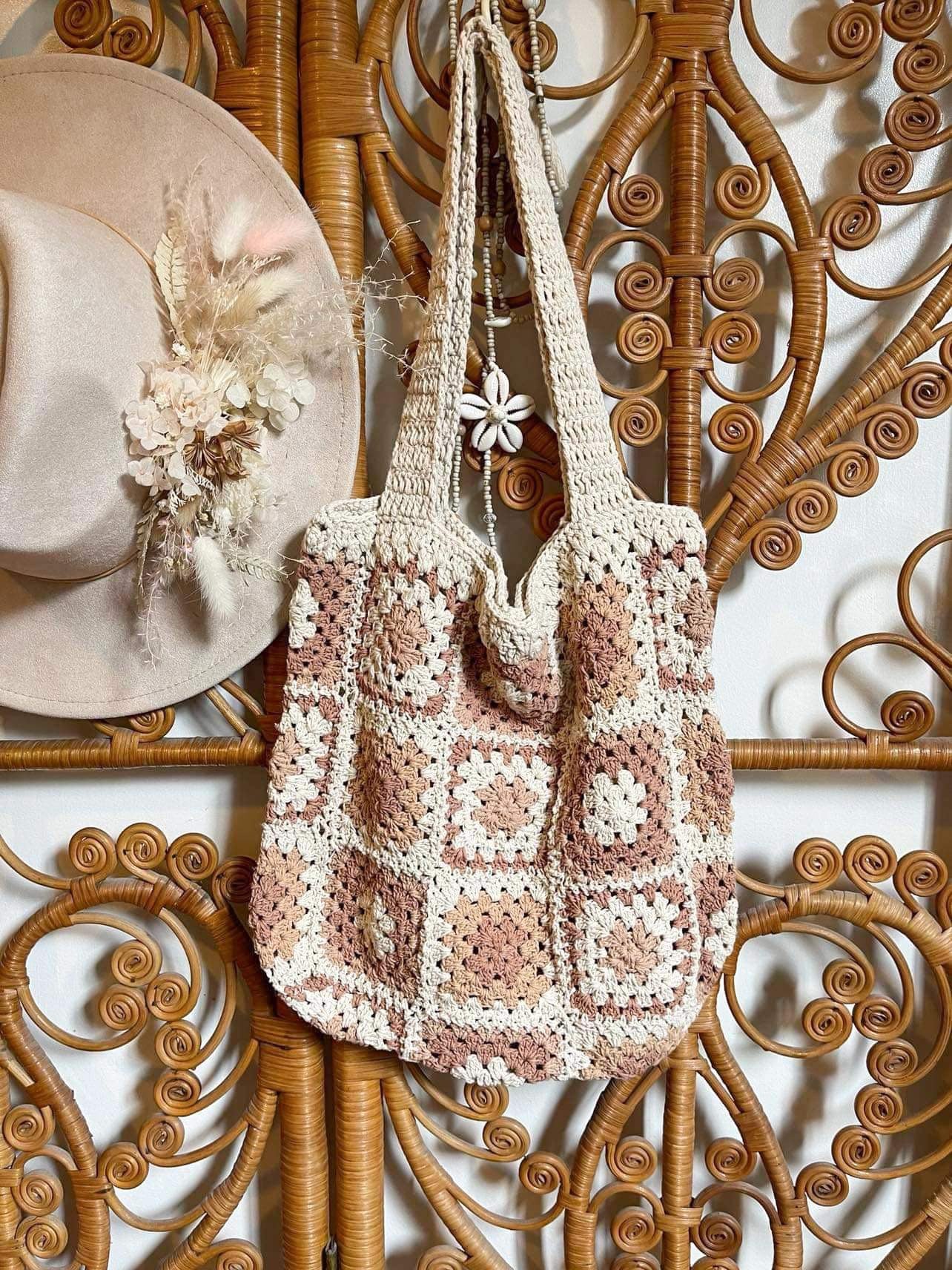 BOHO CROCHET BAG ~ CHAI