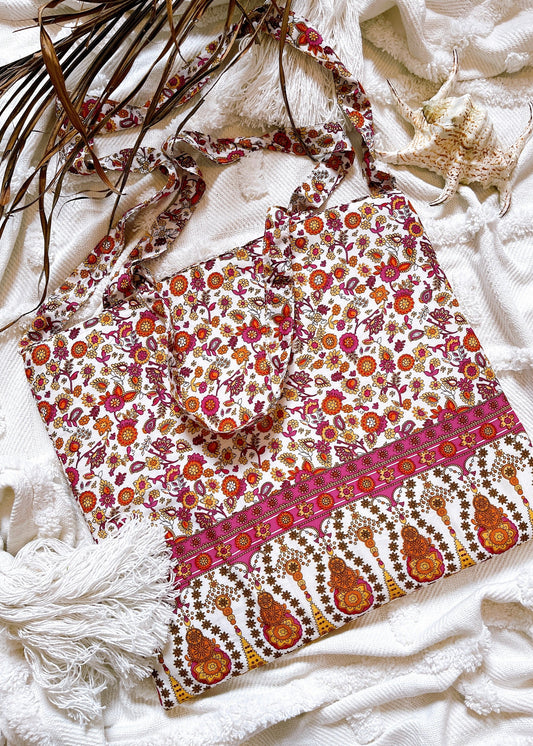 GODDESS DOOR PADDED TOTE BAG ~ PLUM
