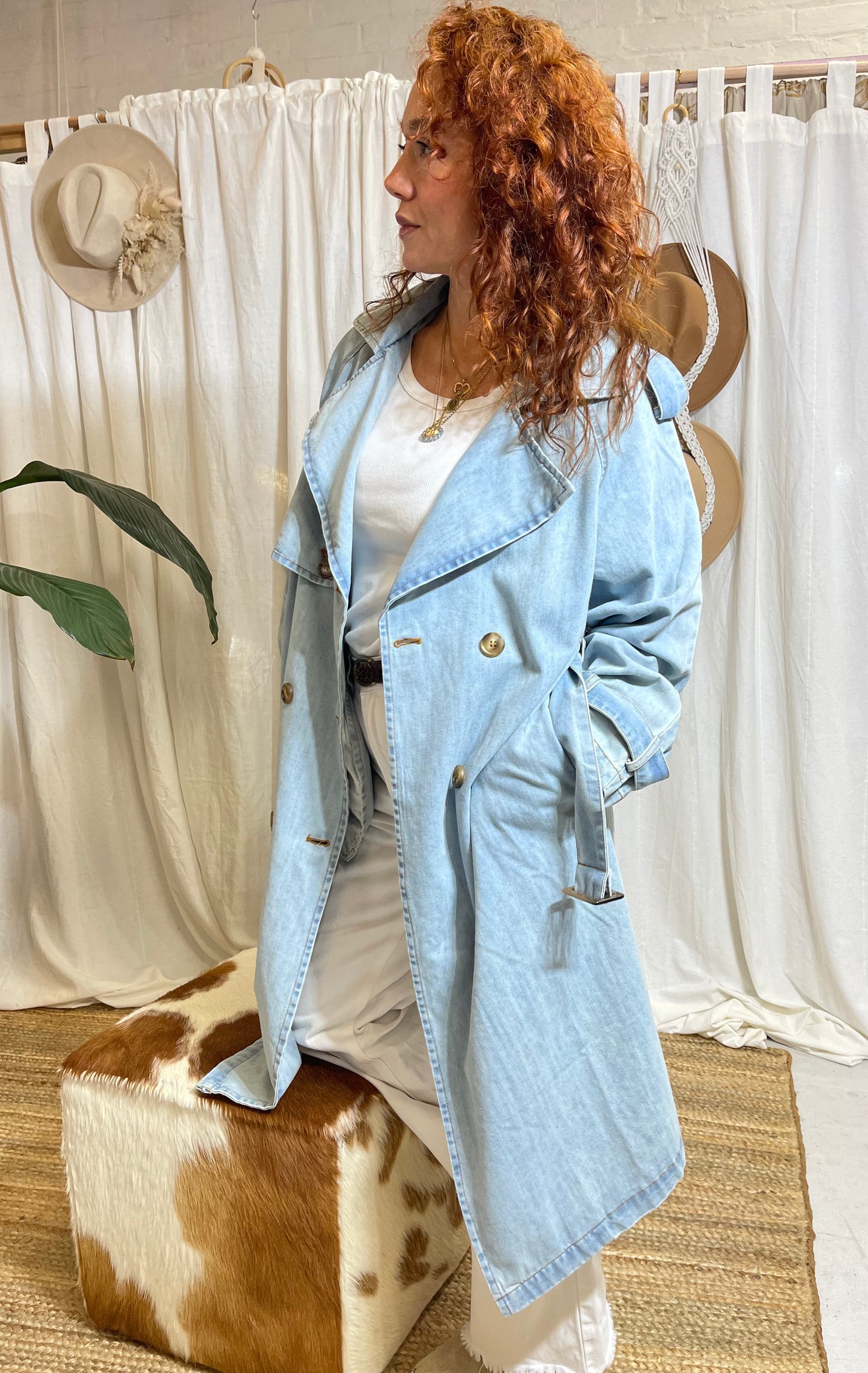 DENIM TRENCH