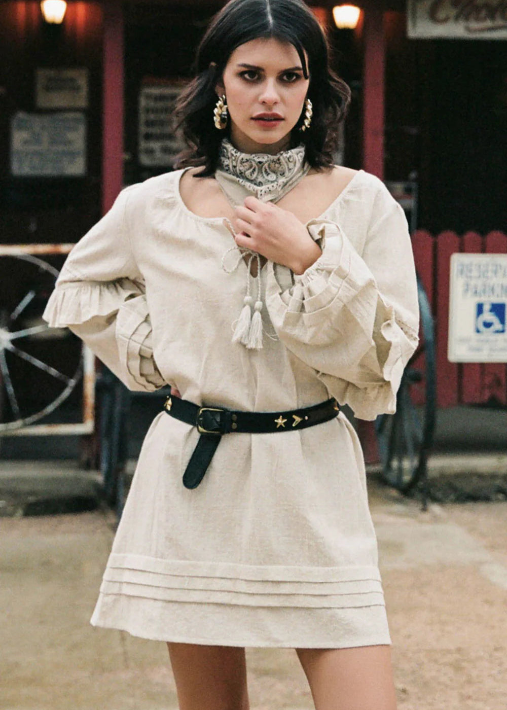 Spell & The Gypsy Collective Lola Tunic Dress in Biscuit