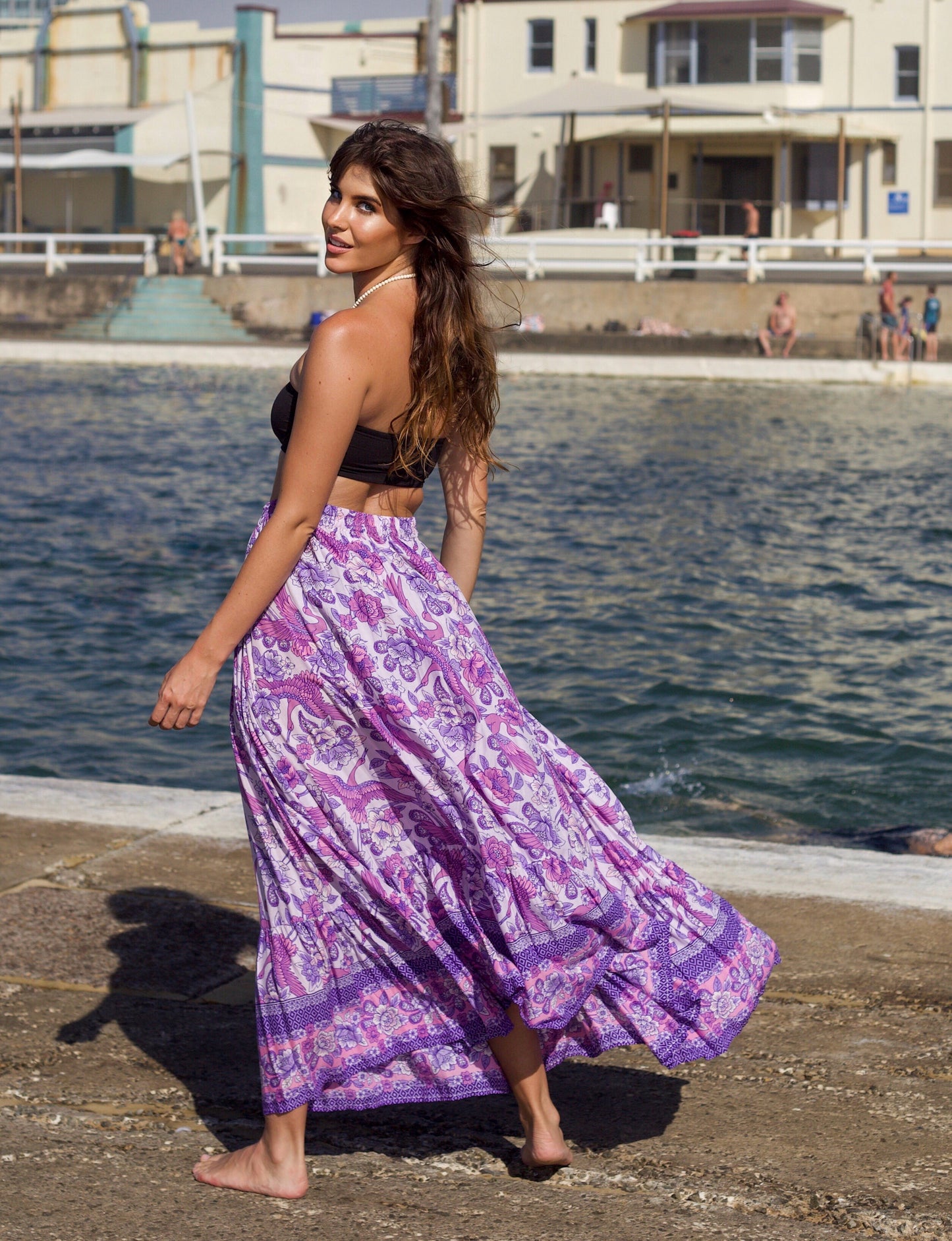 GODDESS DOOR MAXI SKIRT ~ ~BOYSENBERRY
