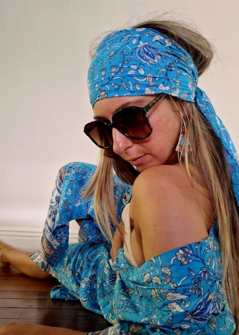 HEAD WRAP ~ BLUE PARADISE
