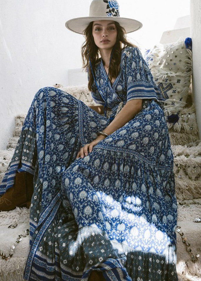 spell oracle midi dress Spell Oracle Maxi Dress Indigo Size 6-8