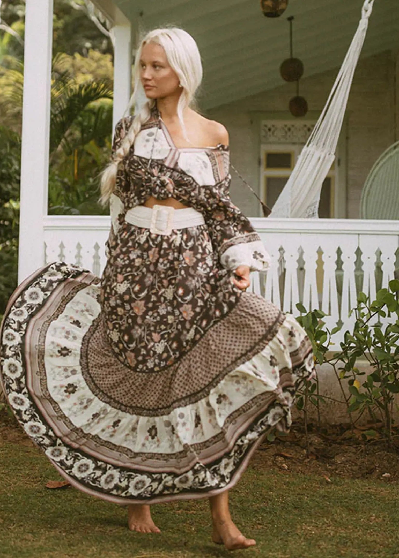 portobello road boho dress Spell & The Gypsy Collective Portobello Road Maxi Skirt in Nightshade