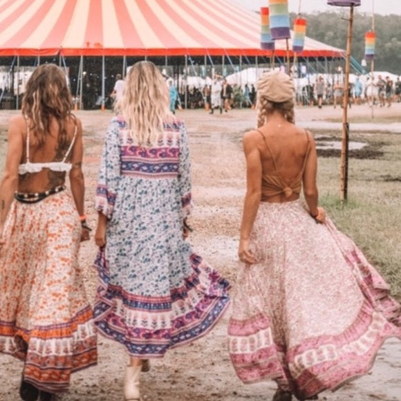 Spell & The Gypsy Collective Castaway Skirt in Plum