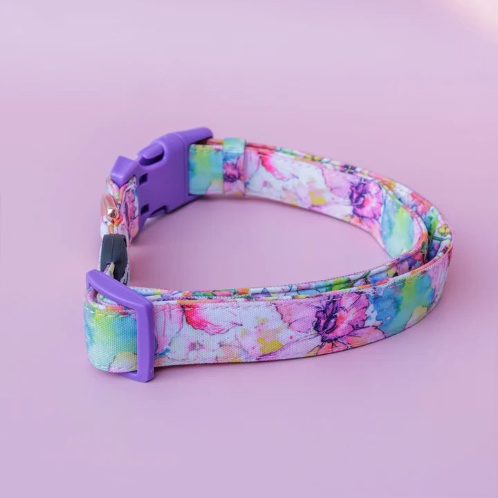 The Willow: Watercolour Floral Dog Collar - Dizzy Dog