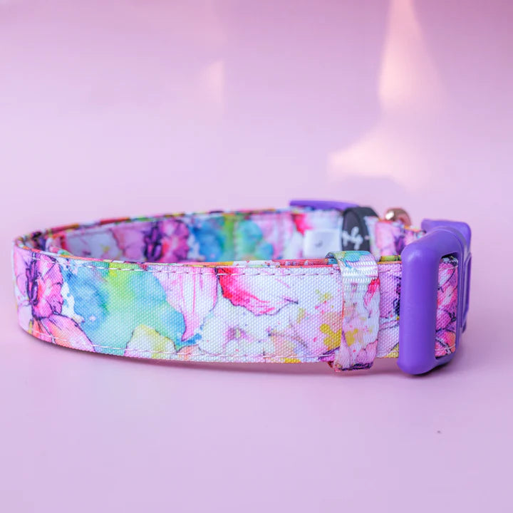 The Willow: Watercolour Floral Dog Collar - Dizzy Dog