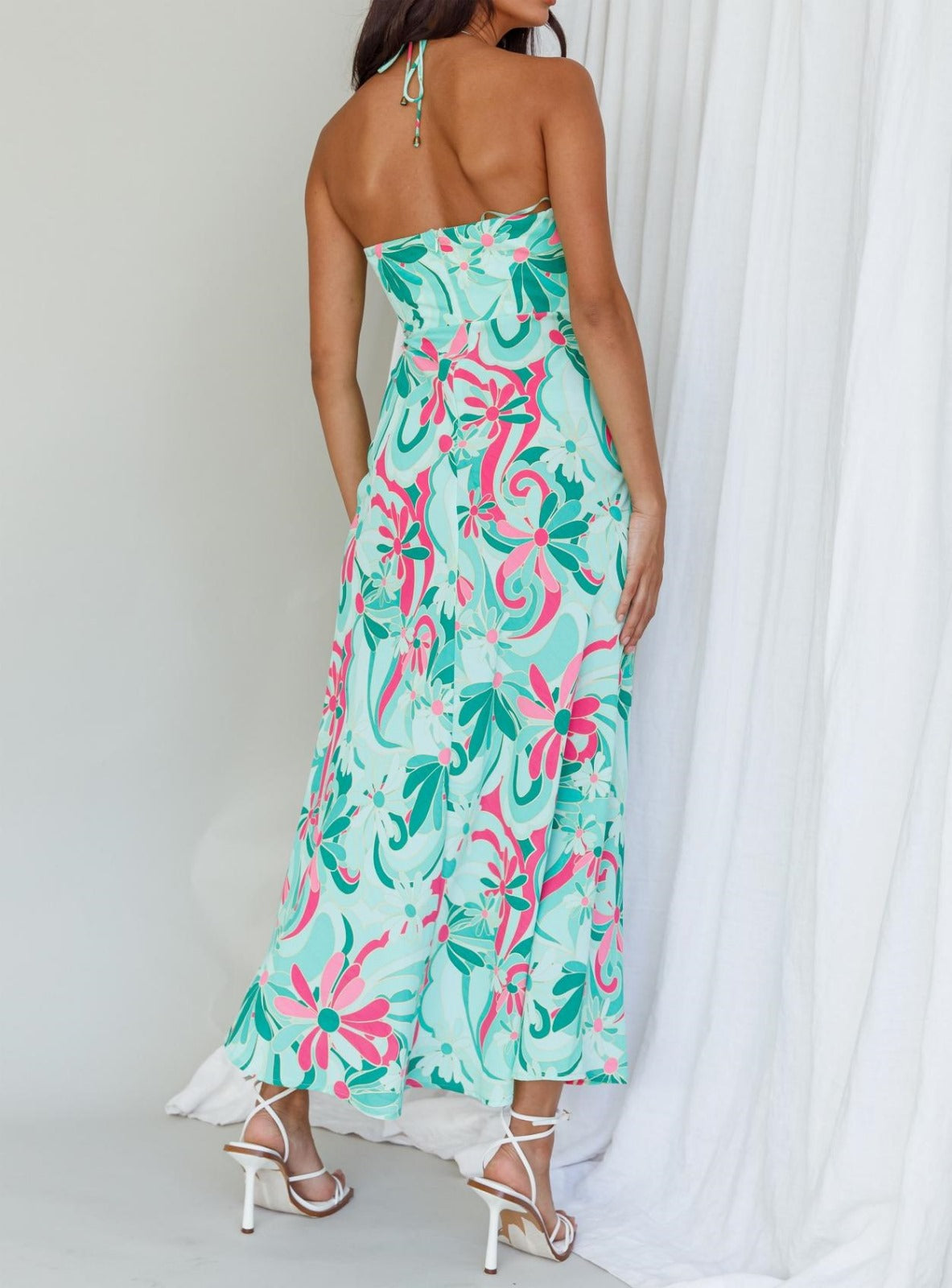 SAINTS & SECRETS TROPICAL MAXI DRESS