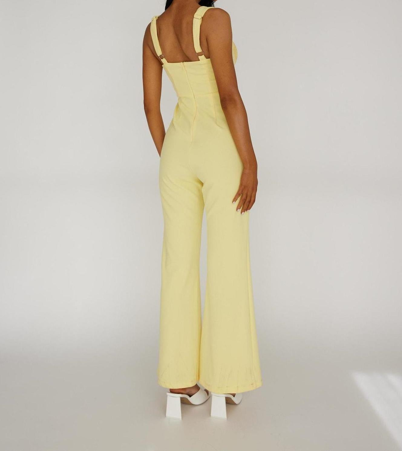 SAINTS AND SECRETS YELLOW PANTSUIT