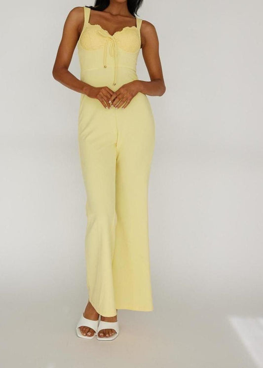 SAINTS AND SECRETS YELLOW PANTSUIT