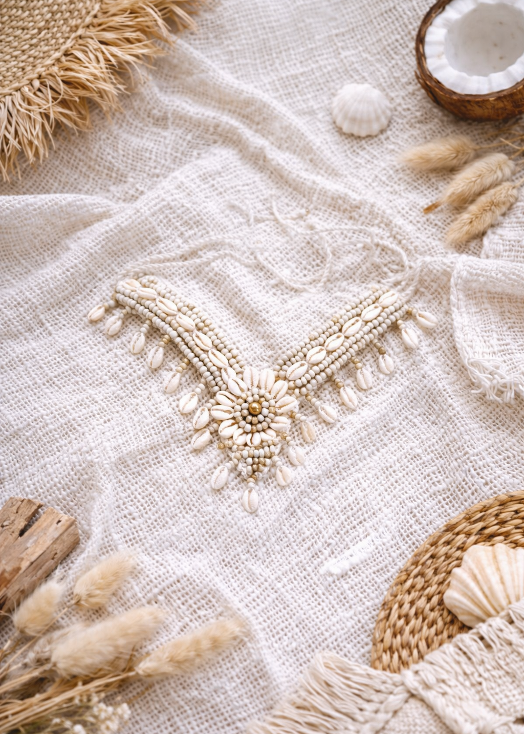 BOHO SHELL NECKBAND ~ NATURAL