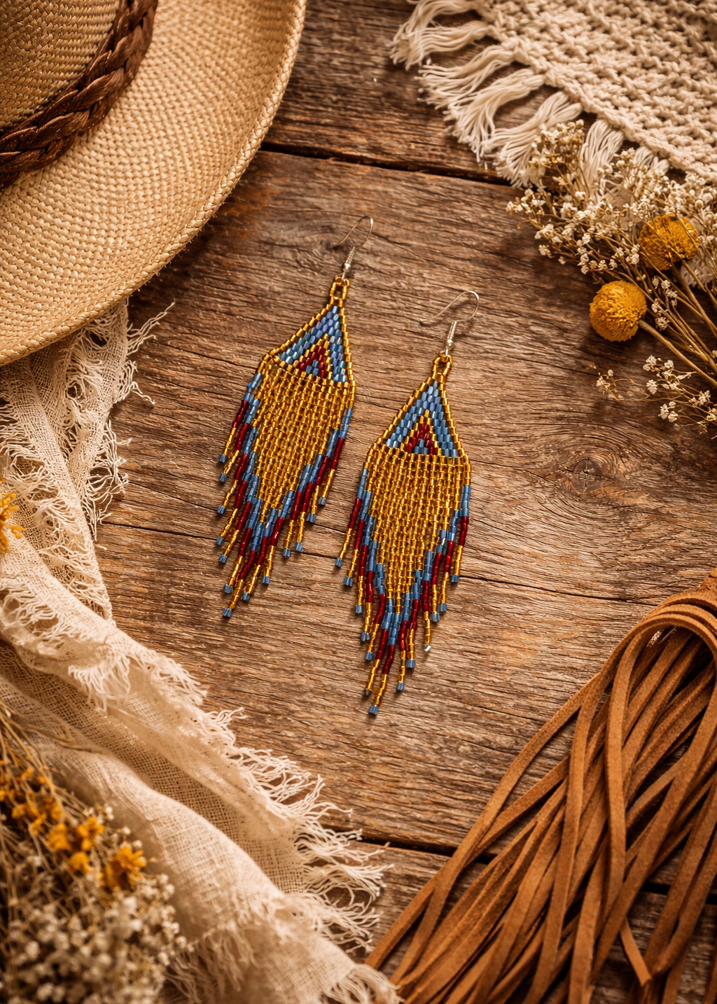 ✨ Desert Fringe Beaded Earrings