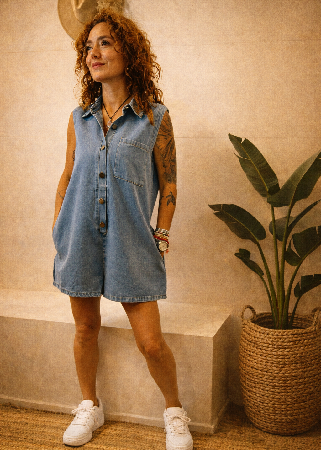 Easy Rider Denim Playsuit