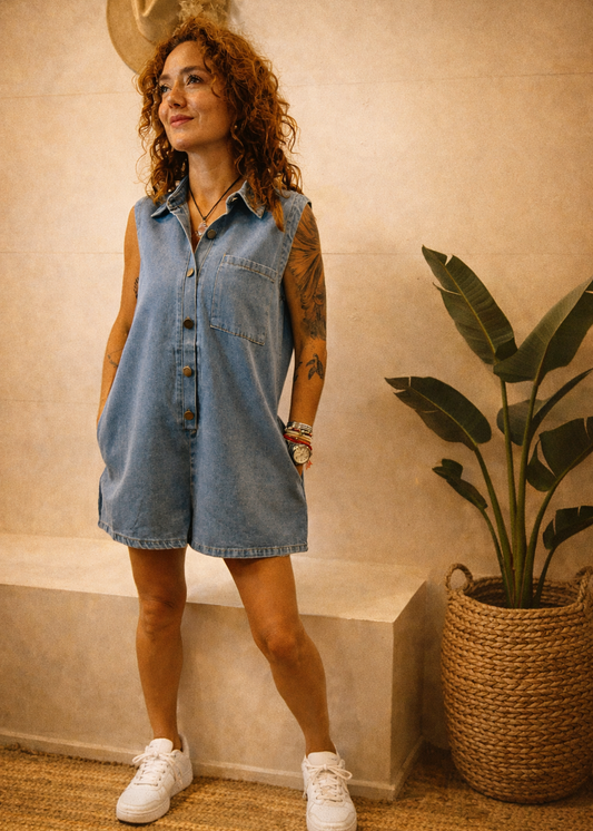 Easy Rider Denim Playsuit