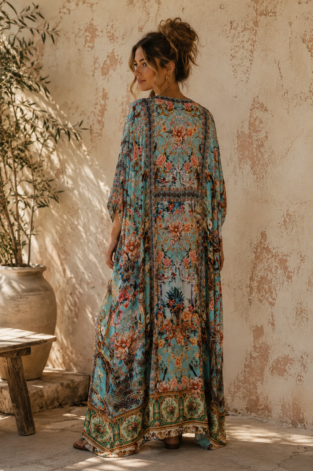 Paradise Bloom Embellished Kaftan