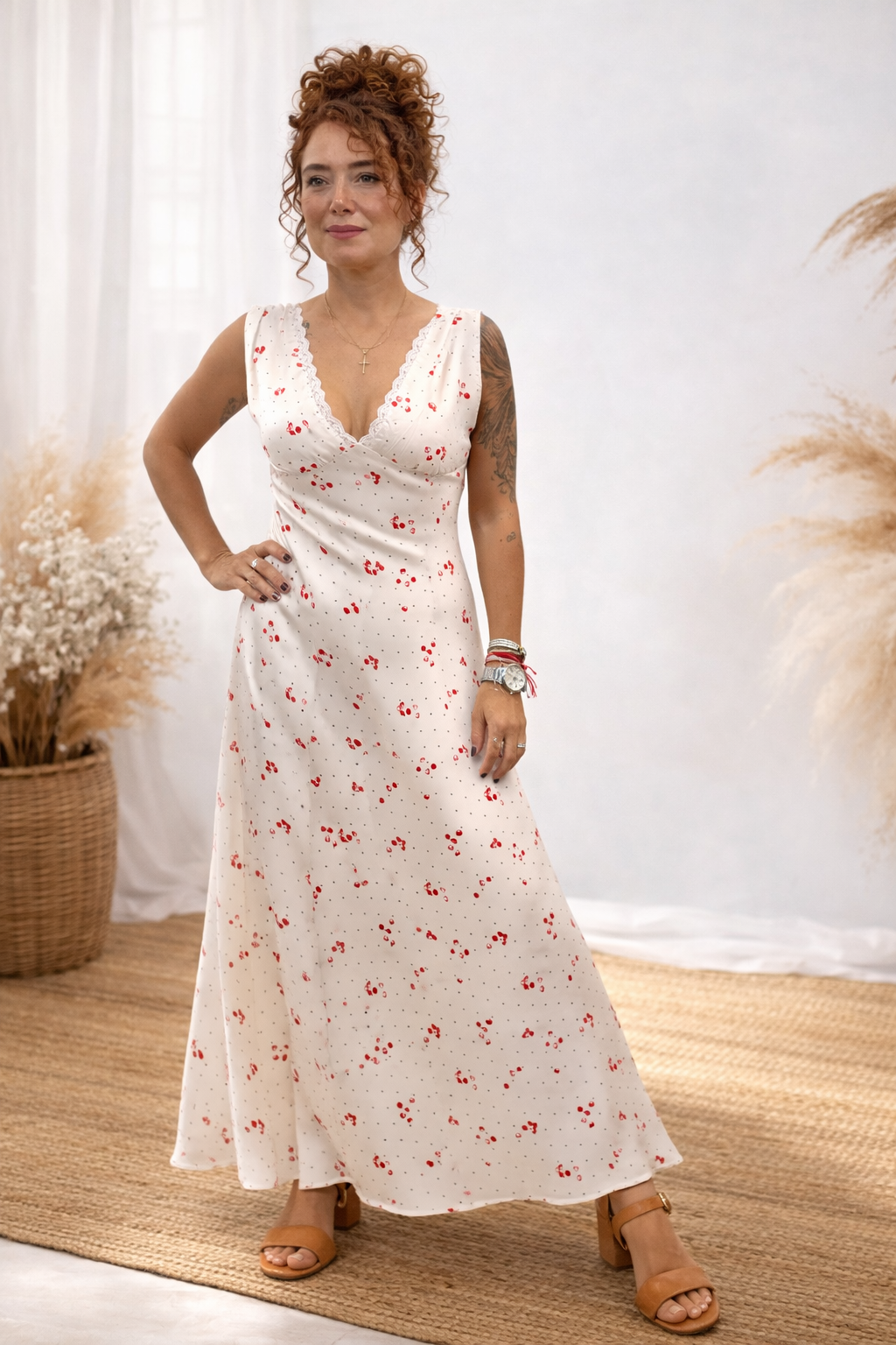 Cherry maxi dress