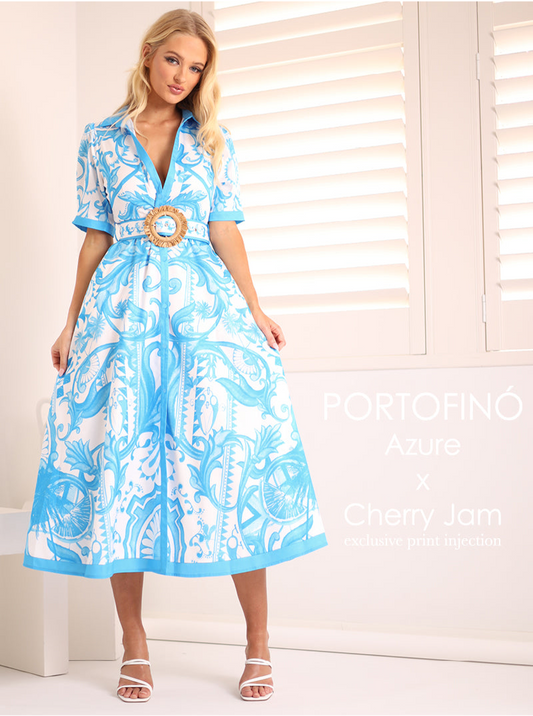 PORTOFINO AZURE DRESS ~ BLUE