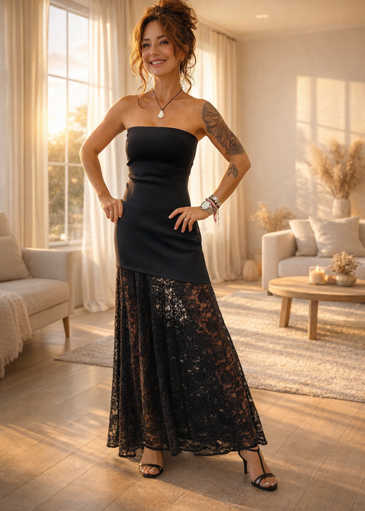 The Midnight Lace Soirée Dress