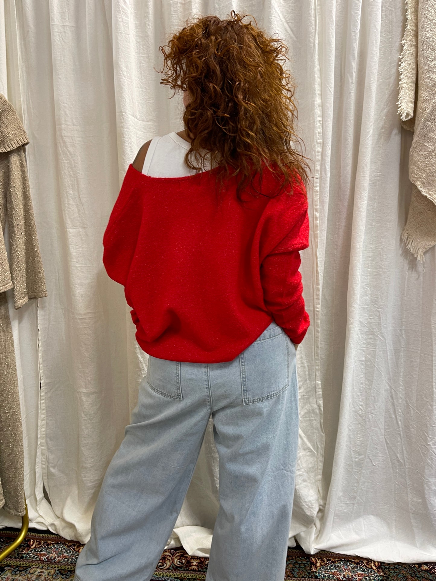 COASTAL BOHO KNIT JUMPER ~ WILD FIRE