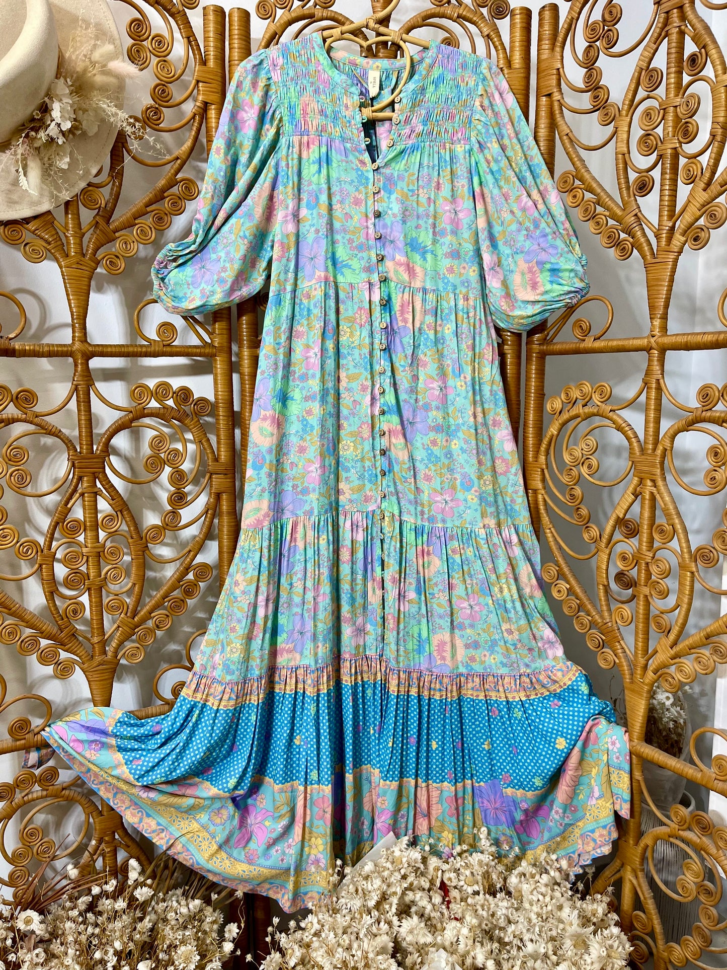 SPELL & THE GYPSY ~ THE HIBISCUS LANE BUTTON THROUGH MAXI GOWN