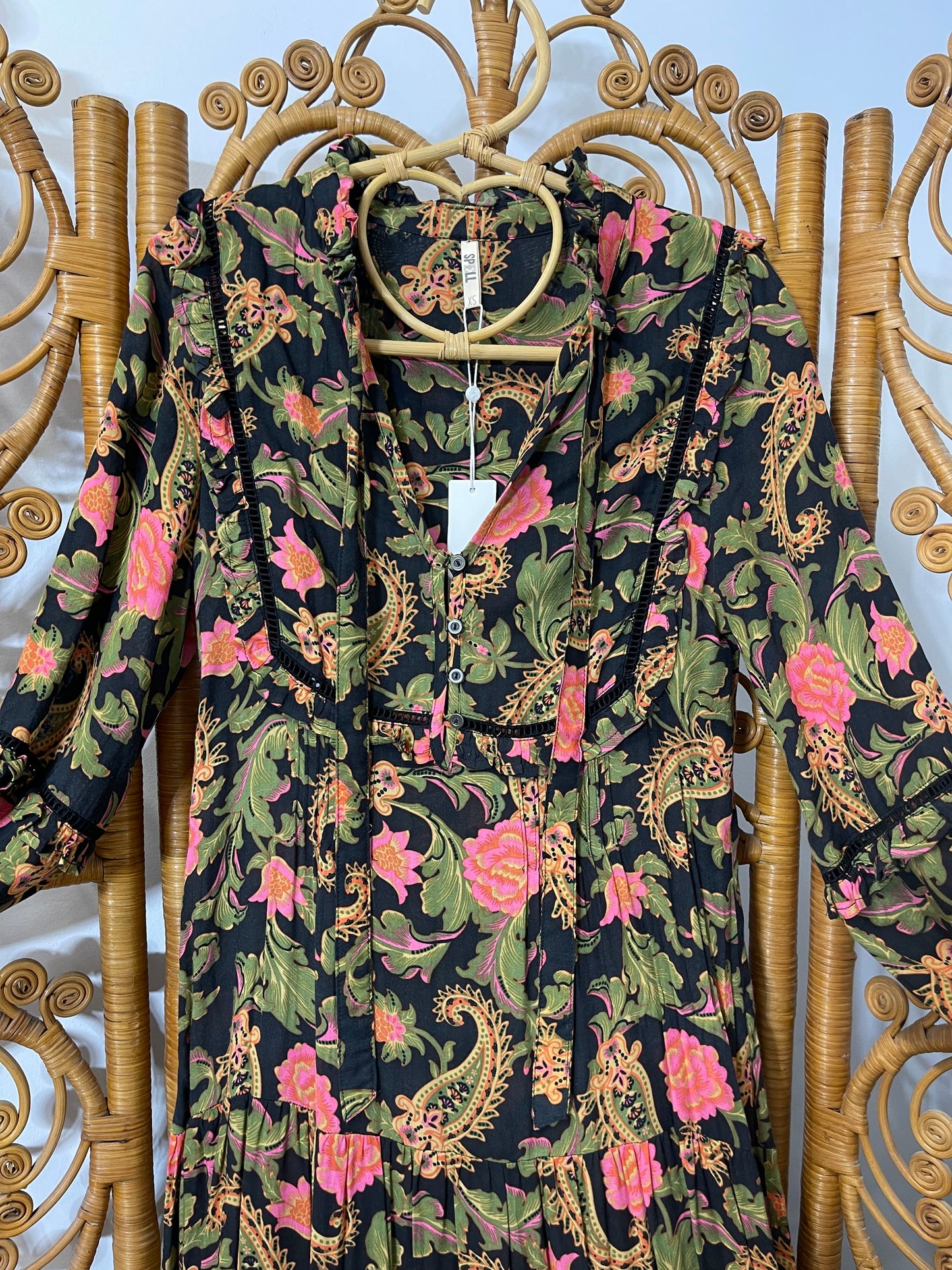 SPELL & THE GYPSY ~  Free People Exclusive Etienne Gown in Noir