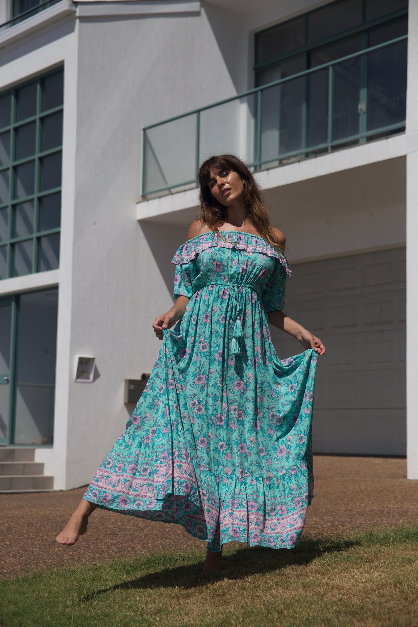 GODDESS DOOR SORRENTO DRESS  ~ MINT CANDY