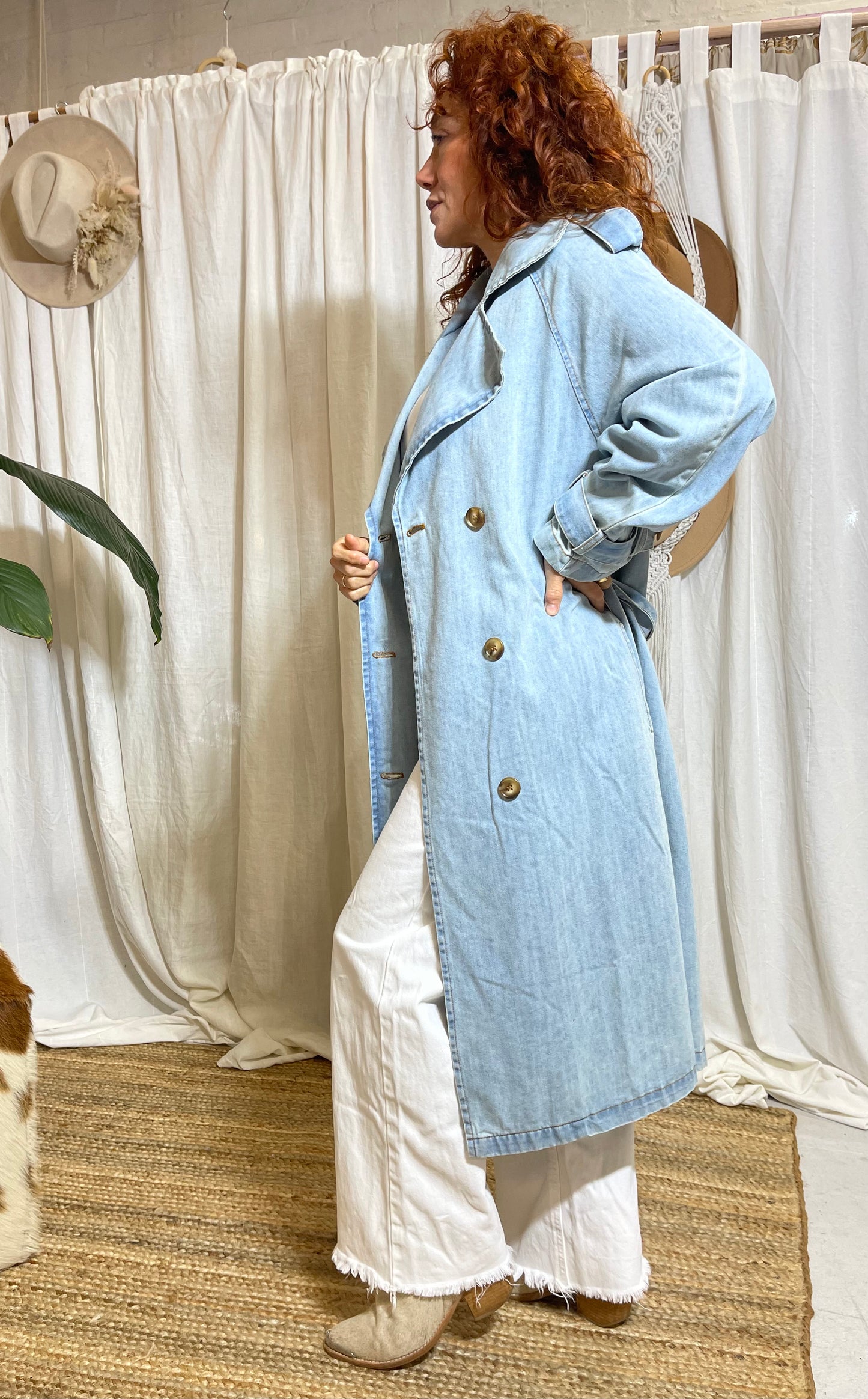 DENIM TRENCH
