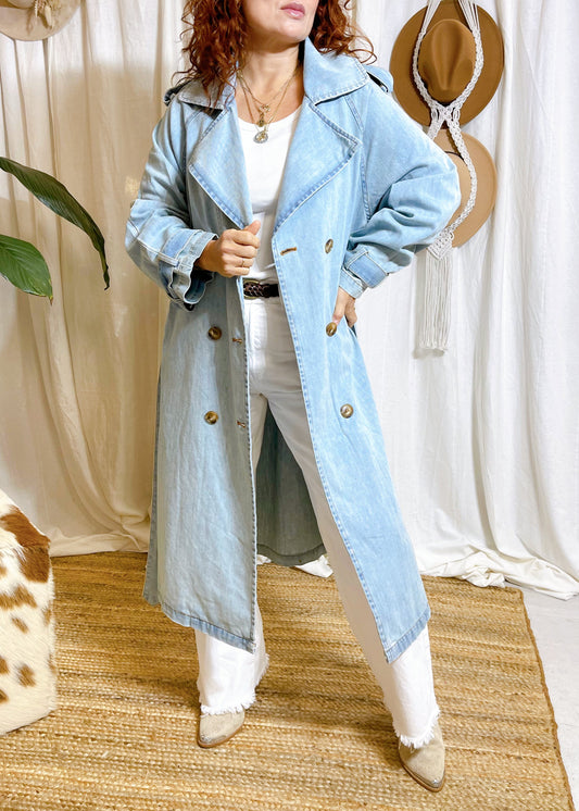 DENIM TRENCH