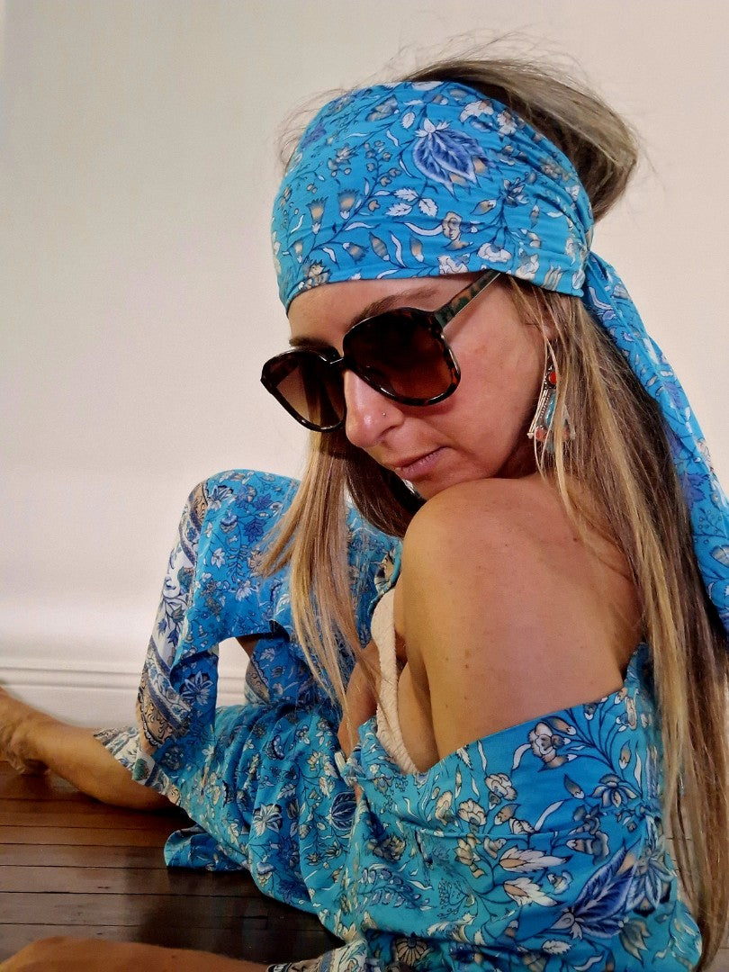 HEAD WRAP ~ BLUE PARADISE