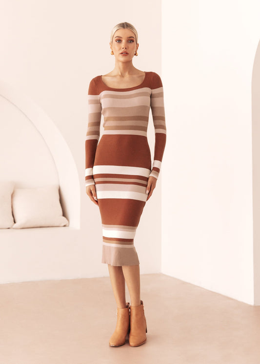 BEAUTIFUL STRIPE KNIT DRESS