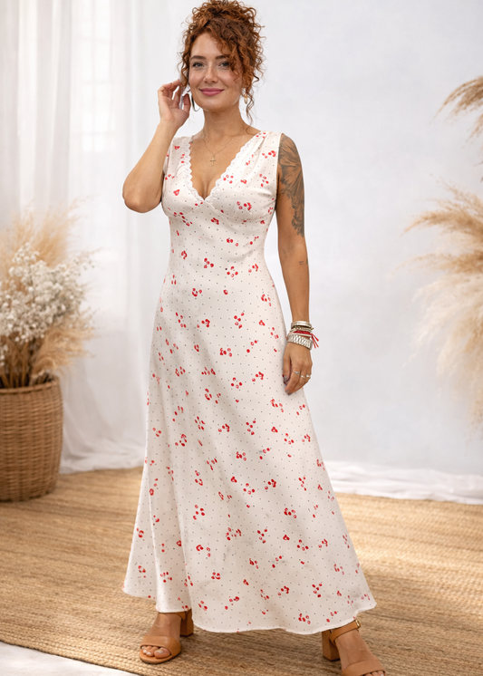 Cherry maxi dress