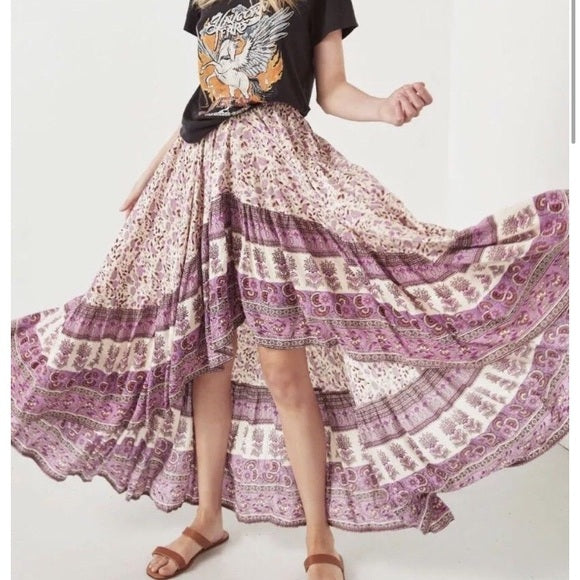 Spell & The Gypsy Collective Castaway Skirt in Plum
