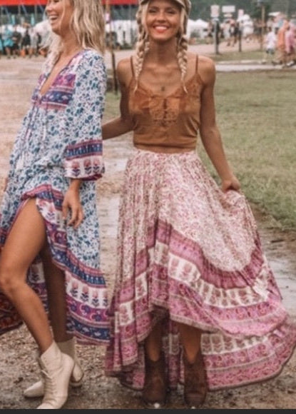 Spell & The Gypsy Collective Castaway Skirt in Plum