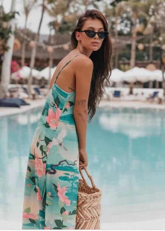 Spell & The Gypsy Collective Nightingale Slip Dress in Teal