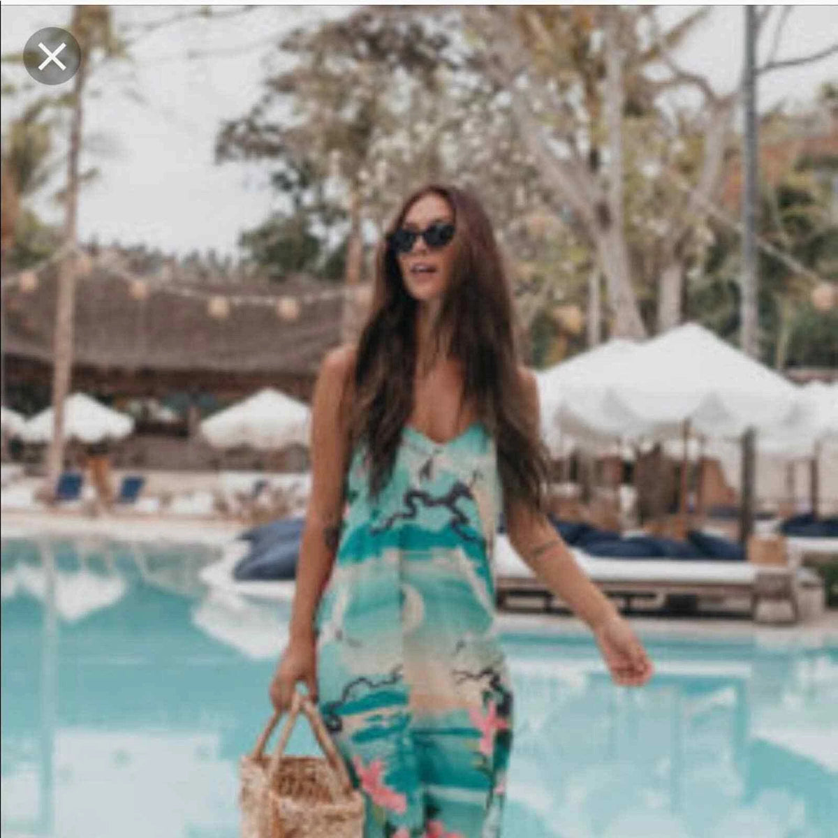 Spell & The Gypsy Collective Nightingale Slip Dress in Teal