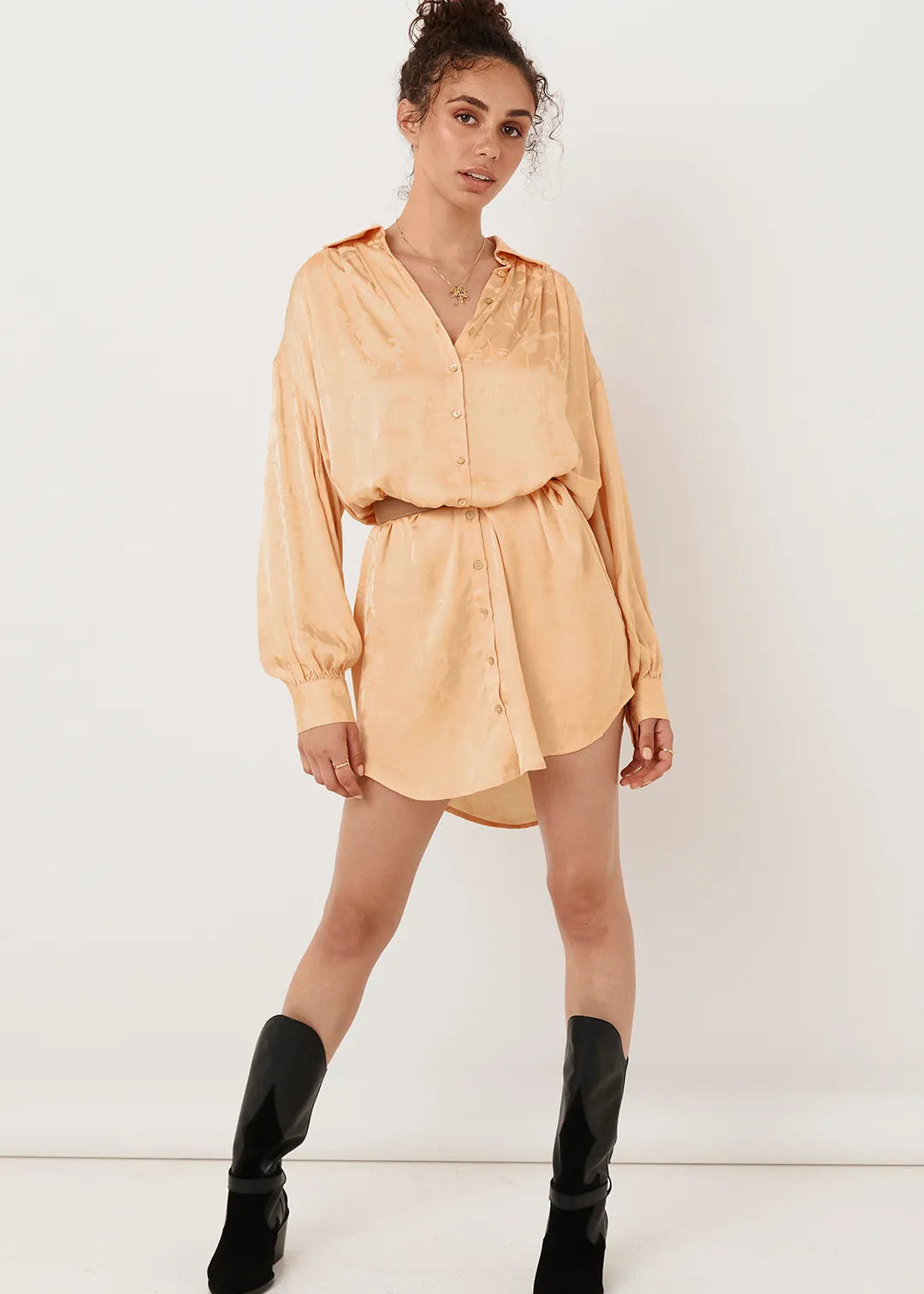SPELL ~ Verona Shirt Dress Lemon Butter